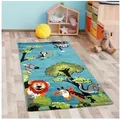 Produktbild: Carpetia Kinderteppich Waldtier-Teppich in Blau Ein gemütliches Highlight, rechteckig blau 120 cm x 170 cm