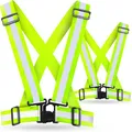 Produktbild: AVANA Reflektorweste Reflektierende Sicherheitsweste Einstellbar Warnweste Leicht Hohe Sichtbarkeit Joggen Fahrrad Laufen Motorrad für Erwachsene & Jugendliche 2er-Set