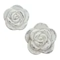 Produktbild: FRANK FLECHTWAREN Zementblüte Rose, im 2er Set, Antike Optik, vielseitig anwendbar, schwere Qualität