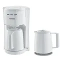 Produktbild: SEVERIN KA 9309 Filterkaffeeautomat, 2x Thermokanne, 1000 W, 8 Tassen, weiss