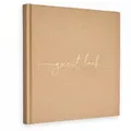 Produktbild: Plantvibes Gästebuch Hochzeit – 72 Seiten Premium-Papier, Dickem Papier, Es Drückt Nicht Durch, Vintage-Stil, Mit Goldenem Titel, Kraftpapier-Brown-EN