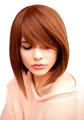 Produktbild: Prettyland Damen Braune Kurze Perücke Alltag Bob Stufe Glatt Alltag wie Echt-Haar Frau gestuft Kurz-haar brown Wig C498