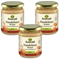 Produktbild: 3x 250g Alnatura Mandelmus braun 100% Mandeln ungeschält Herstellung Deutschland