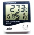 Produktbild: Digitales Thermometer und Hygrometer mit Uhrzeitanzeige und Alarmfunktion, sowie Max.-/Min.-Speicher für Temperatur und Luftfeuchte! Humidity-Temperature-Center HTC