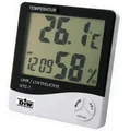 Produktbild: DIW Raumthermometer HTC-1 digitale Wetterstation Hygro-+ Thermometer, Packung, Komplettset, Uhr, Luftfeuchte, Alarm, großes Display