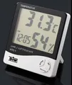 Produktbild: Digitale Wetterstation HTC-1: Hygrometer + Thermometer + Uhr + Alarm + Datum