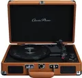Produktbild: Classic Phono Koffer-Plattenspieler TT-10BN | Retro Design | 3 Geschwindigkeiten | Riemenantrieb | Holzgehäuse | Braun