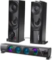 Produktbild: Audiocore AC955 2 in 1 2.0 PC-Lautsprecher Soundbar Funktion RGB-Hintergrundbele