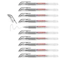 Produktbild: 2185 Gelroller - silber - 10 Stifte - 07 mm - Gelstifte zum Schreiben Malen M...
