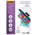 Produktbild: FELLOWES Schutzfolie 100 Fellowes Enhance80 ImageLast Laminierfolien, (Packung, 100-St., 100 Laminierfolien), Glänzende Oberfläche für brillante Ergebnisse
