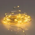 Produktbild: Draht Lichterkette 795 cm mit 160 LED und 8 Leuchtfunktionen - warm weiß - Garten Deko Beleuchtung Außen Innen Batterie betrieben mit Timer