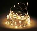 Produktbild: Spetebo LED-Lichterkette Draht Lichterkette 160 LED / 795 cm - warm weiß, Deko Beleuchtung Indoor / Outdoor - Weihnachten Advent Winter