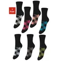 Produktbild: Socken H.I.S, Damen, Gr. 35-38, schwarz (schwarz, gemustert), Baumwolle, Elasthan, Polyamid, Rhombenmuster, elastisch, Socken Socken, in angesagtem Rhombenmuster