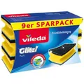 Produktbild: Vileda Spülschwamm Glitzi Plus Sparpack, mit Griffrille und Scheuerseite, 9 Stück