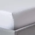 Produktbild: Luxus Spannbettlaken 160x200 cm weiß, SatinSpannbetttuch, 100% ägyptische Bau...