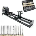 Produktbild: Drechselbank 350W & Schnitzeisen-Set 12tlg. u.a. mit Flachbeitel & Hohlbeitel