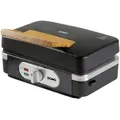 Produktbild: Domo Sandwichmaker DOMO SANDWICH-WAFFEL-GRILL 3-IN-1 INKY BLACK Sandwichmaker Schwarz, 1100.00 W schwarz