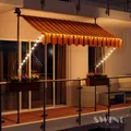 Produktbild: LED - Markise mit Kurbel Klemmmarkise Balkonmarkise Sonnenschutz Terrasse Balkon