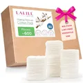 Produktbild: LALILL Wattepads aus Baumwolle 600 Stück - Fusselfreie Abschminkpads - Effektive Gesichtsreinigung Für Sie - Kosmetikpads Geeignet Für Empfindliche Haut - im Beutel - Für Make Up, Salon, Lotion