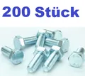 Produktbild: 200 St. M8 x 20 Sechskantschrauben Maschinenschrauben M8x20 DIN 933 Vollgewinde