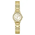 Produktbild: GUESS Damen Armbanduhr Melody mit goldfarbenem Edelstahlarmband, 3 Bar, Gehäusedurchmesser: 28 mm, GW0468L2