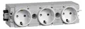 Produktbild: Hager GS30009016 Steckdose, 3-fach, mit Wago Steck-/Klemmtechnik, C-Profil, verk