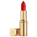 Produktbild: L'Oréal Paris Pflegender Lippenstift mit Satin Finish, Argan-Öl und Vitamin E, Color Riche Satin, Nr. 297 Red Passion, 1 x 4,3 g