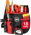 Produktbild: Set Wiha Werkzeug Grundausstattung Elektriker 18tlg Gürteltasche mobiler Einsatz