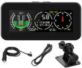 Produktbild: M60 Auto Neigungsmesser Kfz Digital GPS Tacho HUD Anzeige Clinometer mit Komp...