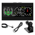 Produktbild: M60 Neigungsmesser Digital GPS Tacho HUD Anzeige Kompass 12 7x3x6 cm für SUV