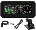 Produktbild: MR CARTOOL M60 Neigungsmesser Digital GPS Tacho HUD Anzeige mit Kompass 12,7x3x6