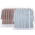 Produktbild: 12 Stück Kleidersack Anzug Lange 60 x 120/100cm Rand Transparent Anzugtasche ...