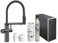 Produktbild: Blanco Set Trinkwasserarmatur Choice Icona Satin Dark Steel + Kühl- und Karbonisierungseinheit Choice.All