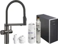 Produktbild: Blanco Set Trinkwasserarmatur Choice Icona Satin Dark Steel + Kühl- und Karbonisierungseinheit Choice.All