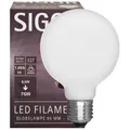 Produktbild: LED Filament Lampe Globe G95 E27 8W opal dimmbar 2700K warmweiß Sigor NEU