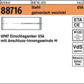 Produktbild: 100er PACK(Stk) UPAT 088716001000060000 Einschlaganker R 88716 USA M 6 Stahl gal