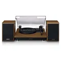 Produktbild: Lenco LS-100WD Audio-Plattenspieler Riemenantrieb Schwarz, Eiche