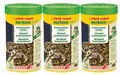 Produktbild: 3x Sera reptil Herbivor Nature für herbivore Reptilien Futter 250ml - 80g