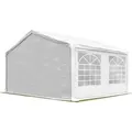 Produktbild: TOOLPORT Partyzelt 3x4 m Pavillon starke PVC 600 N Plane wasserdicht und schneller Aufbau - Weiß