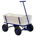 Produktbild: Sunny Billy Beach Wagon Bollerwagen in Blau | Elvent Bollerwagen aus Holz mit Luftreifen | Belastbar bis 100 kg | 94x61x97cm