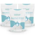 Produktbild: GiDeli Natron Pulver 3x 1kg Baking soda Backpulver E500ii Natriumbicarbonat hochreine Lebensmittelqualität (3kg)