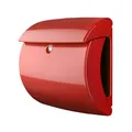 Produktbild: BURG-WÄCHTER Briefkasten mit integriertem Zeitungsfach, Klavierlack Optik, A4 Einwurf-Format, EU Norm EN 13724, Piano 886 R, Rot
