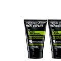 Produktbild: (1L|100,00) 2x100ml Loreal Men Expert Pure Charcoal Hautunreinheiten Waschgel