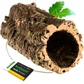 Produktbild: Korkröhre 30 cm – Korktunnel aus Naturkorkrinde, gereinigt und desinfiziert, Innendurchmesser 11–14 cm, ideal als Unterschlupf für Nager, Kaninchen, Reptilien, Vögel und Terrarium Dekoration