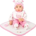 Produktbild: Small foot 11237 - Puppe Hanna mit weiß/rosa Zubehör, Weichkörper-Puppe, 40cm