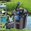 Produktbild: MAUK® Teichdruckfilter Set Eco 4000L | UVC 9W Klärer + Pumpe | Spin Clean System