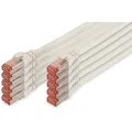 Produktbild: Digitus Netzwerkkabel DK-1644-050-WH-10, weiß, Cat 6, 250MHz, 1Gbit/s, S/FTP, RJ45, 5 m, 10 Stück