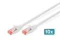 Produktbild: DIGITUS Patchkabel CAT 6 S/FTP DK-1644-050-WH-10 Ethernet Netzwerk (RJ45) Kabel