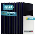 Produktbild: SUNNIVA 7.0 kW Solaranlage, 14x 500 W Solarmodule Fullblack Bifacial, Wechselrichter SolarEdge SE7K (3-phasig)