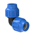 Produktbild: Kirchhoff Fitting Verbindungswinkel 90° | Kunststoff | 25 x 25 mm | für HDPE Rohr | Verschiedene Größen | DVGW geprüft | Trinkwasserqualität | Made in EU, Schwarz, 25 mm